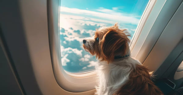 Pet travelling in the airplane